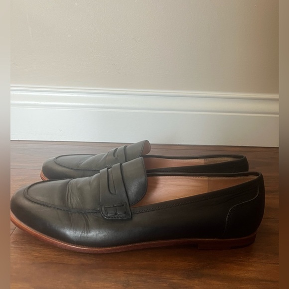 J Crew Ryan Penny Loafers Black Leather-Size 11 - Picture 4 of 13